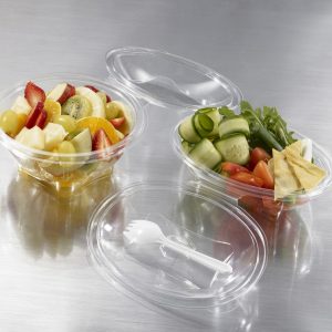 Oval Containers with Hinged Lids